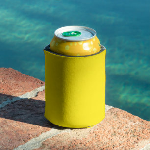 Canary Yellow Solid Colour Can Cooler