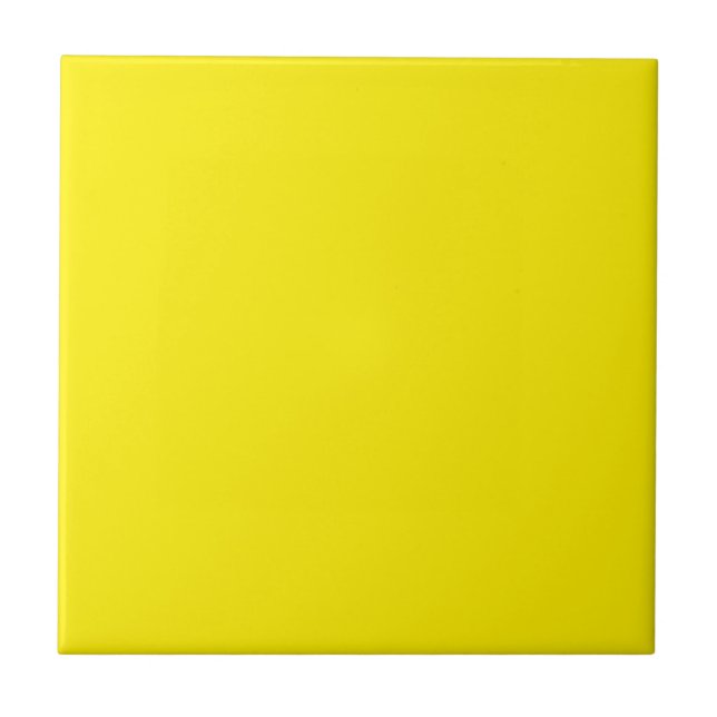 Canary Yellow Solid Colour Ceramic Tile (Front)