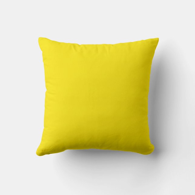 Canary Yellow Solid Colour  Cushion (Back)