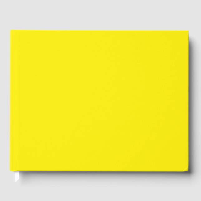 Canary Yellow Solid Colour Guest Book (Front)
