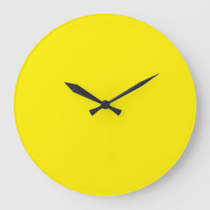 Canary Yellow Solid Colour Large Clock