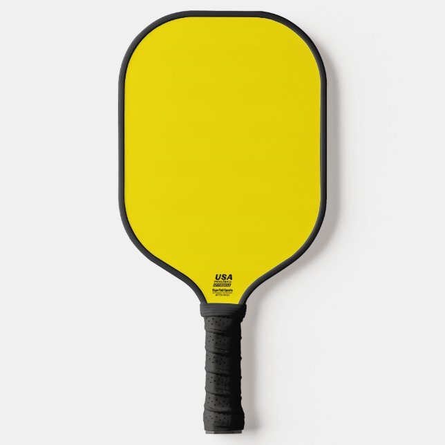 Canary Yellow Solid Colour Pickleball Paddle (Front)