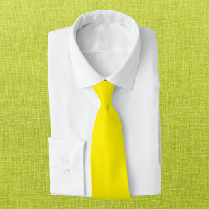 Canary Yellow Solid Colour Tie