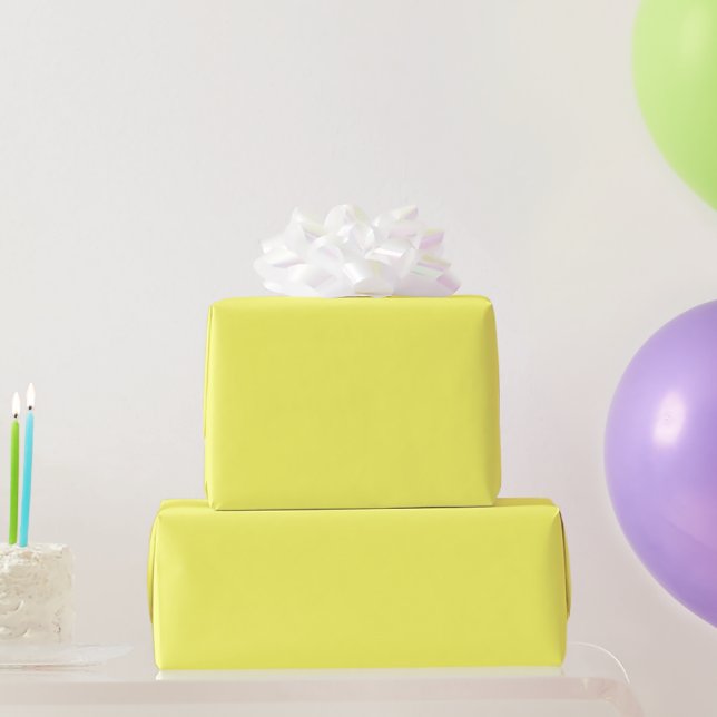 Canary Yellow Solid Colour Wrapping Paper (Party Gifts)