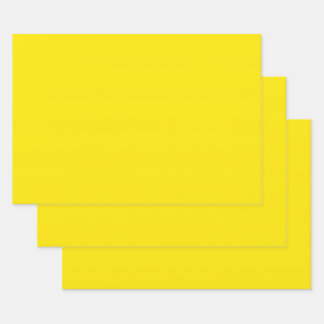 Canary Yellow Solid Colour  Wrapping Paper Sheet