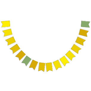 Canary Yellow to Pineapple Green Gradient Tropical Bunting