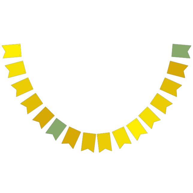 Canary Yellow to Pineapple Green Gradient Tropical Bunting (All)