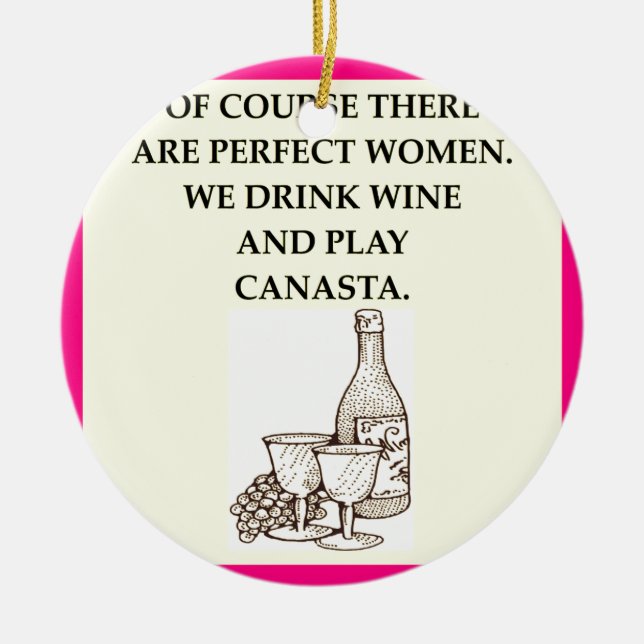 CANASTA CERAMIC TREE DECORATION (Front)