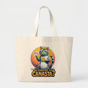 Canasta game Card Strategy Large Tote Bag