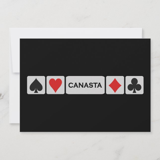 Canasta invitation - customise (Front)