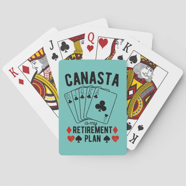 Canasta is my retirement plan  playing cards (Back)