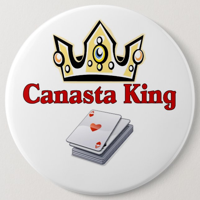 Canasta King 6 Cm Round Badge (Front)