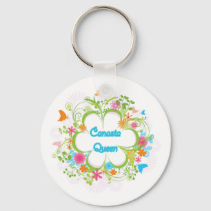 Canasta Queen Key Chain