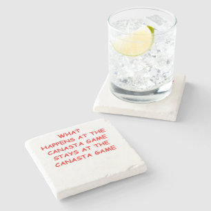 canasta stone coaster