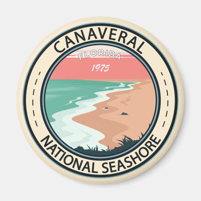 Canaveral National Seashore Florida Badge  Magnet (Front)