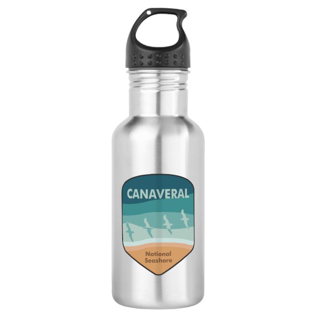 Canaveral National Seashore Florida Seagulls 532 Ml Water Bottle (Front)