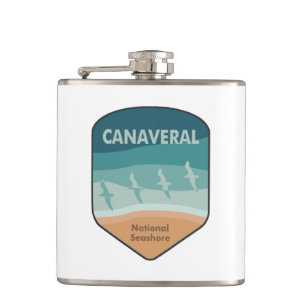 Canaveral National Seashore Florida Seagulls Hip Flask