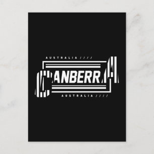 Canberra Australia Minimalist Typography Design Postcard