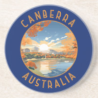 Canberra Australia Retro Distressed Circle