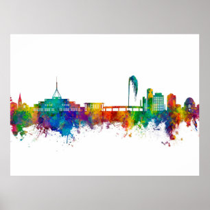Canberra Australia Skyline Poster