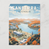 Canberra Australia Travel Art Vintage