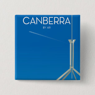 Canberra Australia travel poster 15 Cm Square Badge