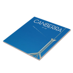 Canberra Australia travel poster Ceramic Tile