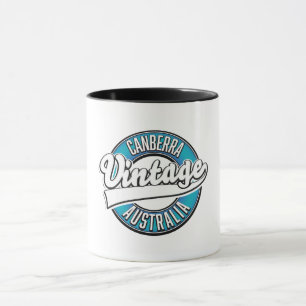 Canberra Australia vintage logo Button Mug