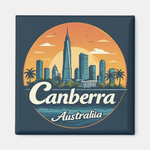 Canberra Skyline Sunset Australia 🌅 Magnet