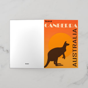 Canberra vintage poster foil greeting card
