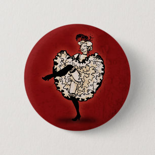 Cancan Dancer 6 Cm Round Badge