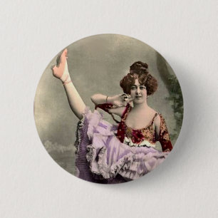 Cancan Dancer 6 Cm Round Badge