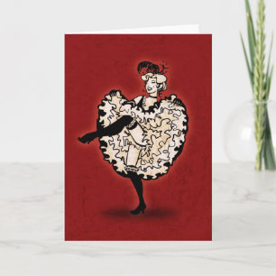 Cancan Dancer Card