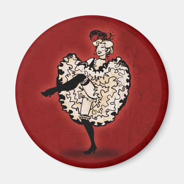 Cancan Dancer Magnet (Front)