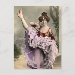 Cancan Dancer Postcard