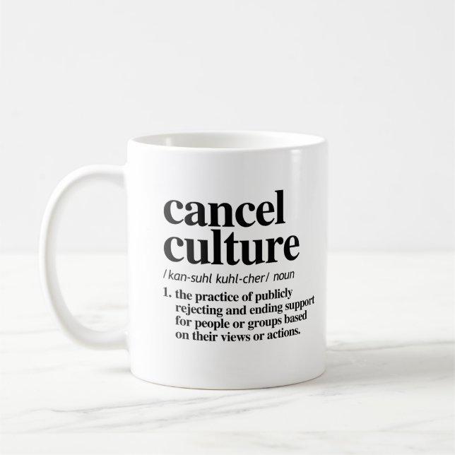 Cancel Culture Definition Coffee Mug (Left)