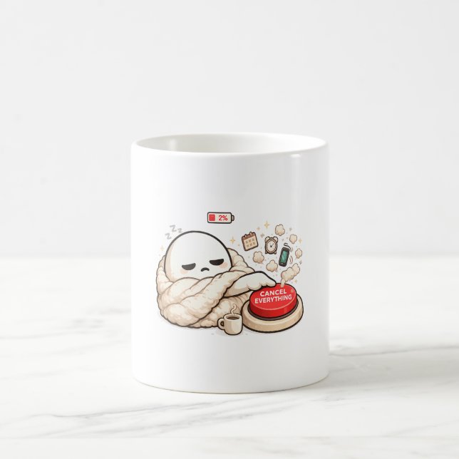 Cancel Everything 2% Battery  Coffee Mug (Center)