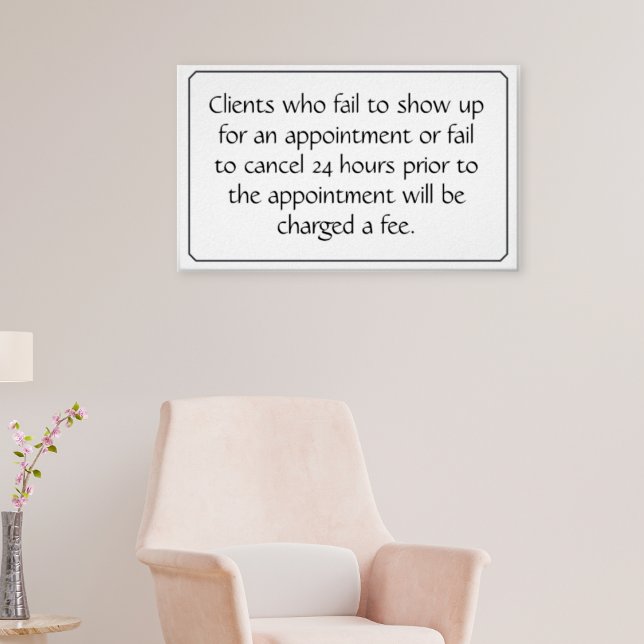 Cancellation policy poster for salon or spa (Creator Uploaded)