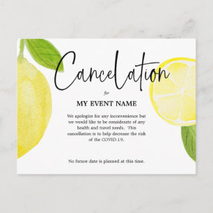 Cancellation Postcard COVID-19