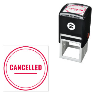 CANCELLED file clean elegant round seal Self-inking Stamp