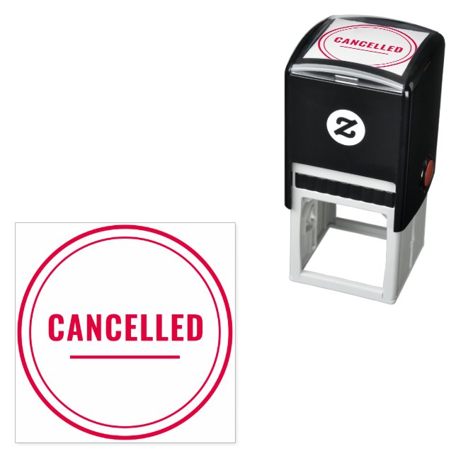 CANCELLED file clean elegant round seal Self-inking Stamp (In Situ)