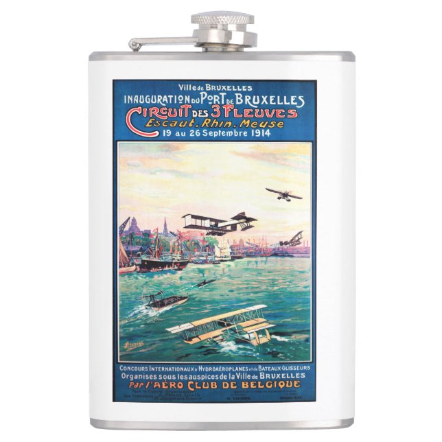 Cancelled Float Plane Promotional Poster Hip Flask (Front)