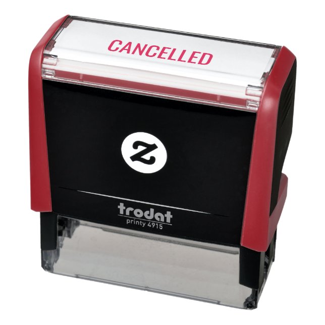 CANCELLED Red Ink Self-inking Stamp (Product)