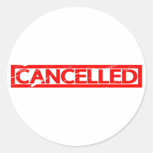 Cancelled Stamp Classic Round Sticker
