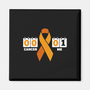 Cancer 0 me 1 orange ribbon leukaemia blood cancer magnet