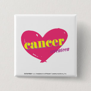 Cancer 15 Cm Square Badge