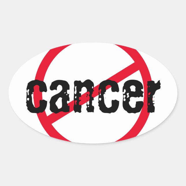 Cancer #1 oval sticker (Front)