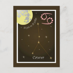 Cancer 22 juin au 22 juillet Postkarte Postcard