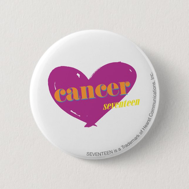 Cancer 2 6 cm round badge (Front)