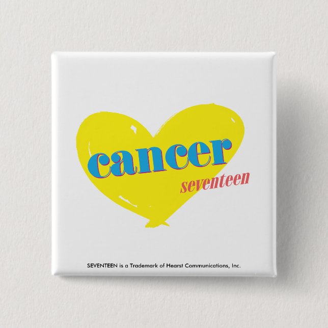 Cancer 3 15 cm square badge (Front)